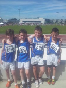 Under 12 Boys  4X100 meters Connaught Silver Medalist 2013