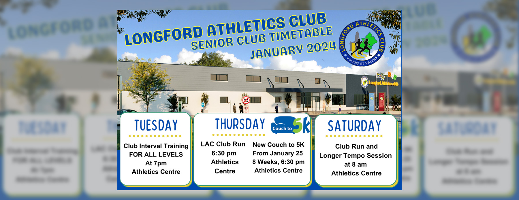 Senior Club Timetable January 2024